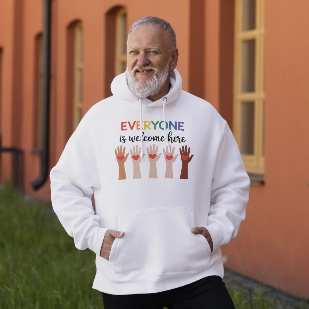 Education Everyone Is Welcome Here Hoodie - UNISEX HOODIE Education Everyone Is Welcome Here Hoodie - UNISEX HOODIE