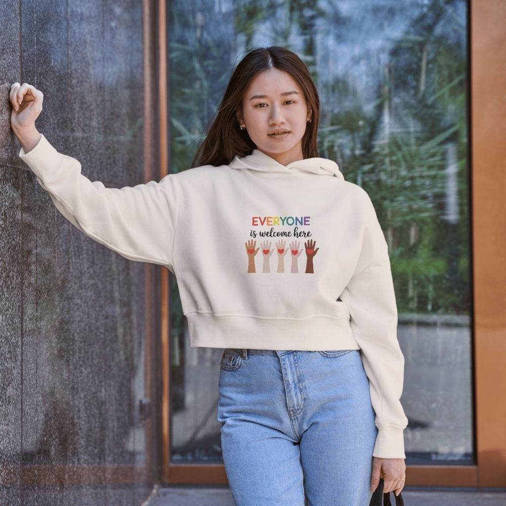 Education Everyone Is Welcome Here Hoodie - UNISEX HOODIE Education Everyone Is Welcome Here Hoodie - UNISEX HOODIE