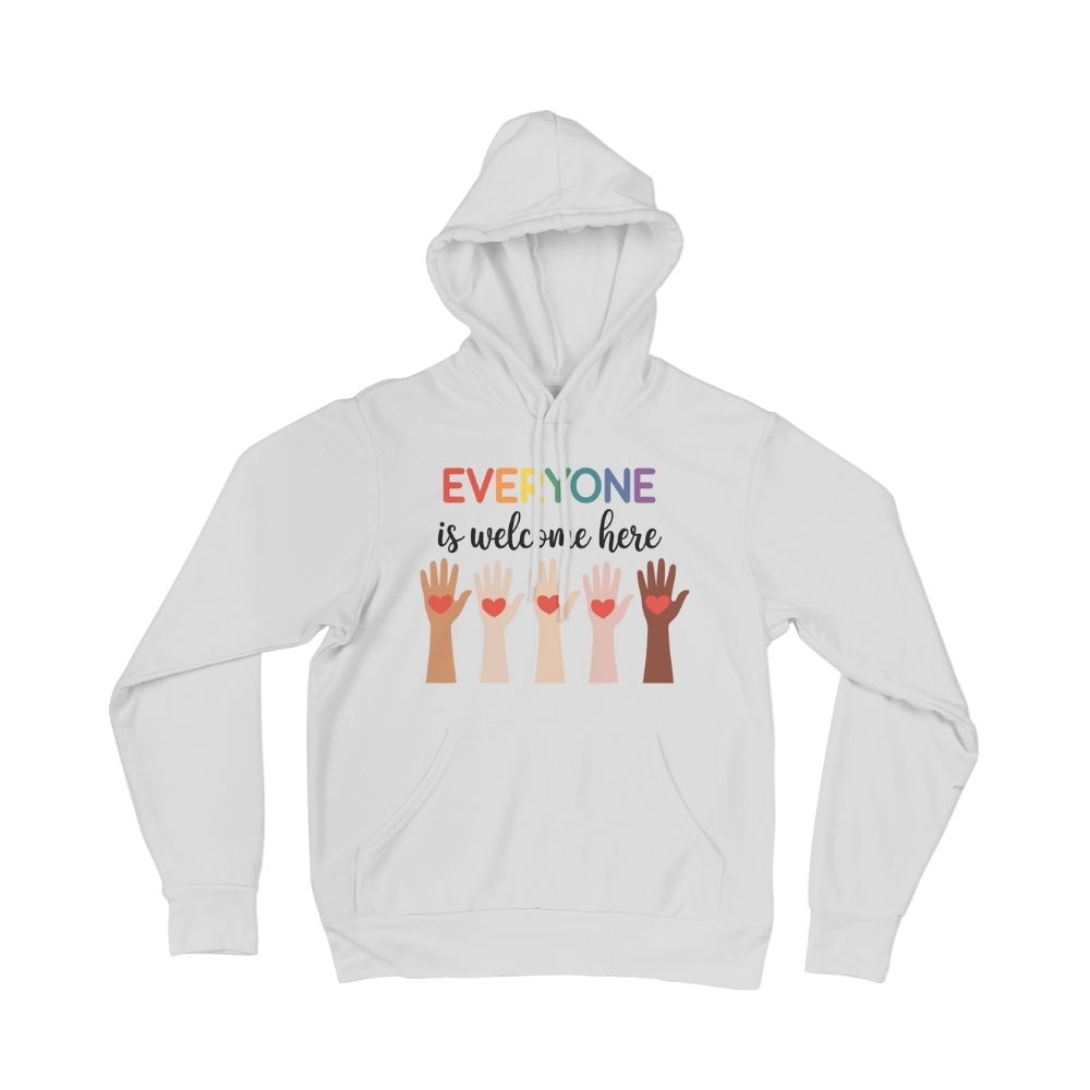 Education Everyone Is Welcome Here Hoodie - UNISEX HOODIE Education Everyone Is Welcome Here Hoodie - UNISEX HOODIE